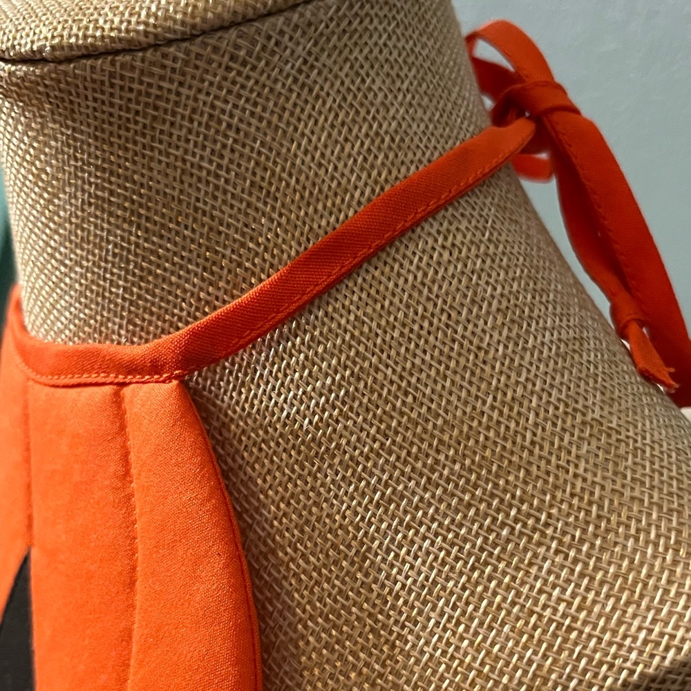 Halloween Pumpkin Cotton Bib for Kids Handmade - Picture 6 of 8